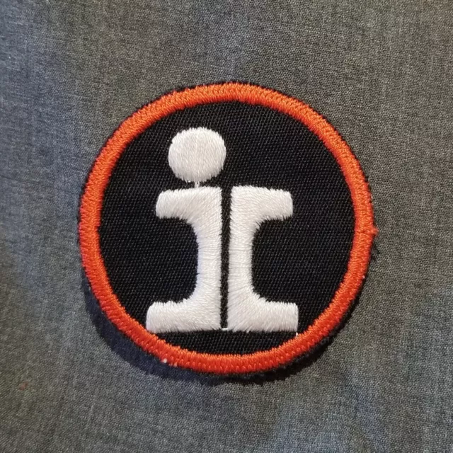 LMH PATCH Badge ILLINOIS CENTRAL Railroad IC Split Rail Logo 1966 - 1972 2" b