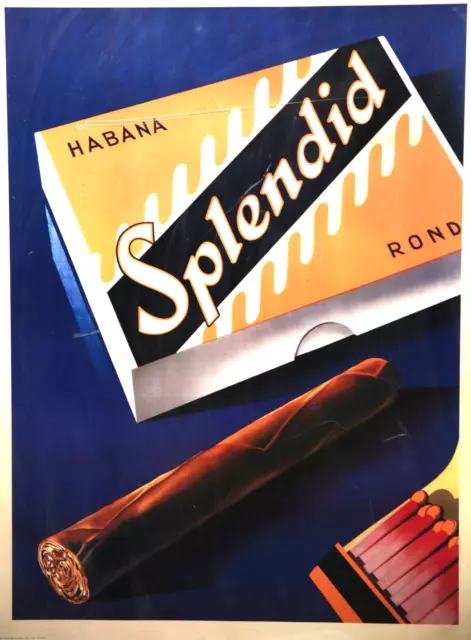 Cigar Vintage Sign Splendid Habana Rond Matches Smoker Decorative Image