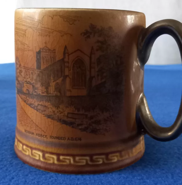 Vintage Dartmouth Pottery Britannia Designs Tankard Mug Hexham Abbey