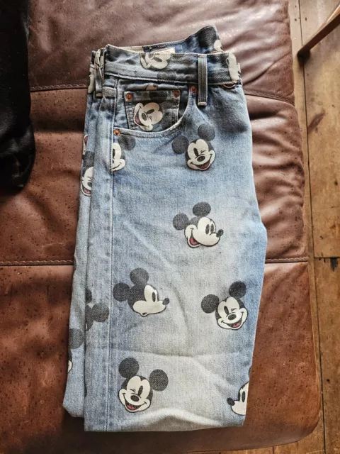 Levis Mickey Mouse Jeans Sz 30 Waist