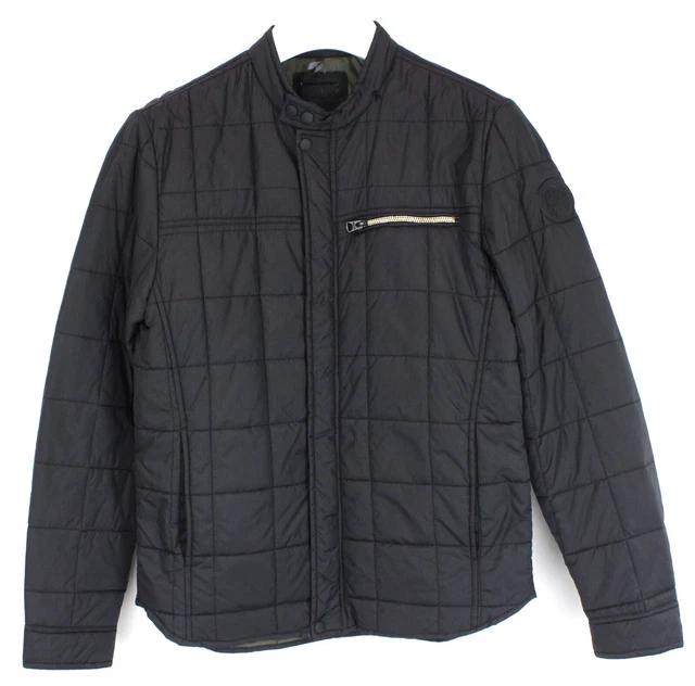 Replay M8673 Giacca Uomo Medio Completo Zip Imbottito Trapuntato Foderato Nero