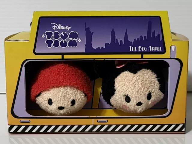 Disney Tsum Tsum Mickey & Minnie Mouse The Big Apple New York Plush Set