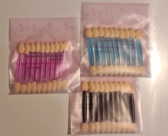 10 Stück Doppel Applikator Augen Make-Up Lidschatten Pinsel Schwamm