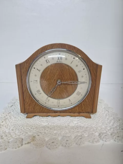 Vintage Bentima Art Deco Mantle Clock - 8 Day - Untested - Made In Britain