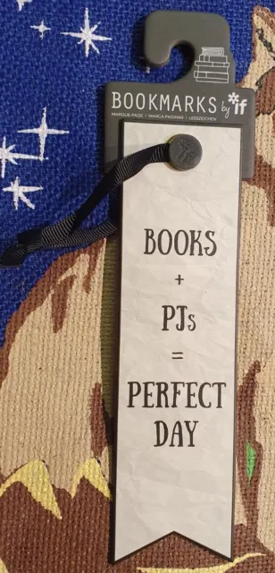 Embossed Quality Books & PJs Joke Bookmark Book Funny Bn Rare Secret Santa Gift