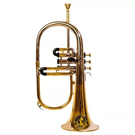 SOUND SAGA® Flugel Horn 3 Valve With All Accessories Including Mouthpiece & Case