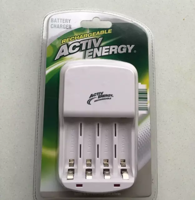 Rechargeable Activ Energy/  Battery Charger. Aa Or Aaa New