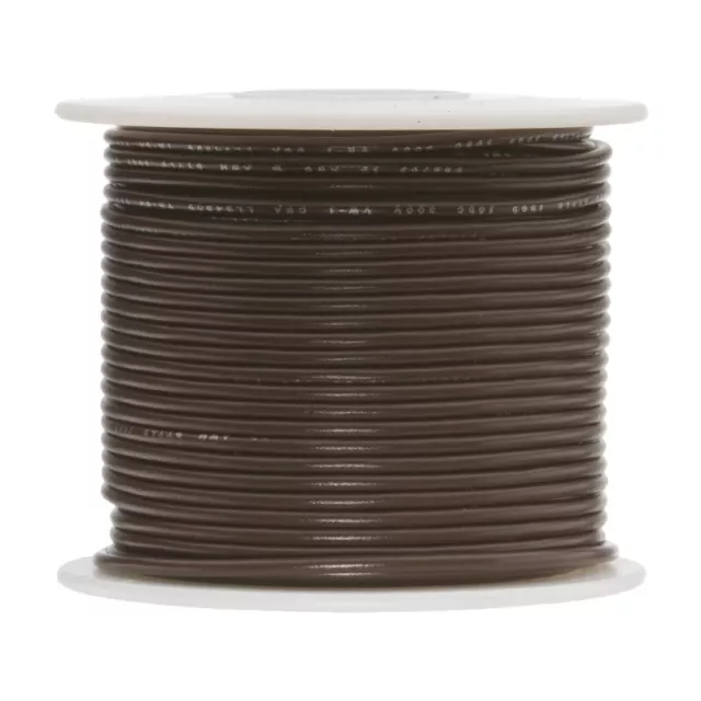 18 AWG Gauge GXL Automotive Stranded Hook Up Wire, 100 ft, Brown, 60 Volts