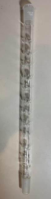 Pyrex 24/40 Vigreux Distilling Column 375mm EL and 470mm OL