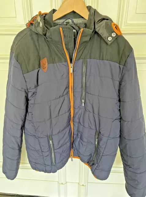 Steppjacke blau "John Bradley", Gr. 26 , abnehmbare Kaputze