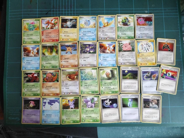 Lot de 31 cartes Pokémon EX Rouge Feu et Vert Feuille différentes