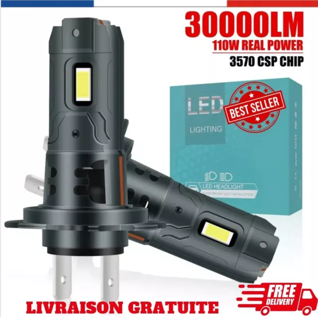 Ampoule Led H7 Phare Xénon 6000K Lumière Blanche Feux De Croisements De Route