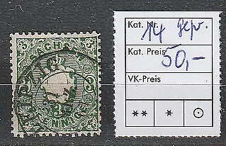 Sachsen Nr. 14, gest., geprüft Rismondo BPP