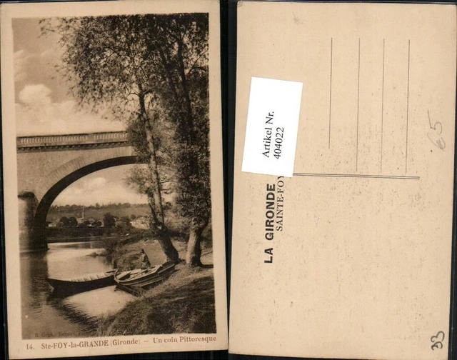 404022,Aquitanien Gironde Ste-Foy-la-Grande Un coin Pittoresque Brücke