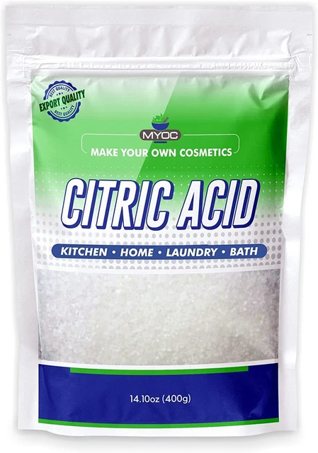 MYOC Puro Cítrico Ácido Polvo (0.4kg) para Limpieza- { 400gm/417ml }