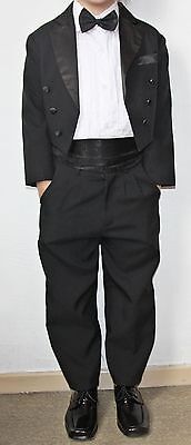 Bambini Pantaloni vestito SMOKING Frack 5 pezzi cintura Blazer Mosca camicia e pantaloni