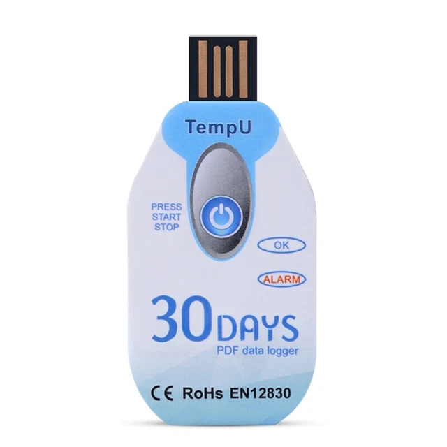 PDF Report USB Port 10000 Points USB Temperature Data Logger Disposable-Rek X1Y2