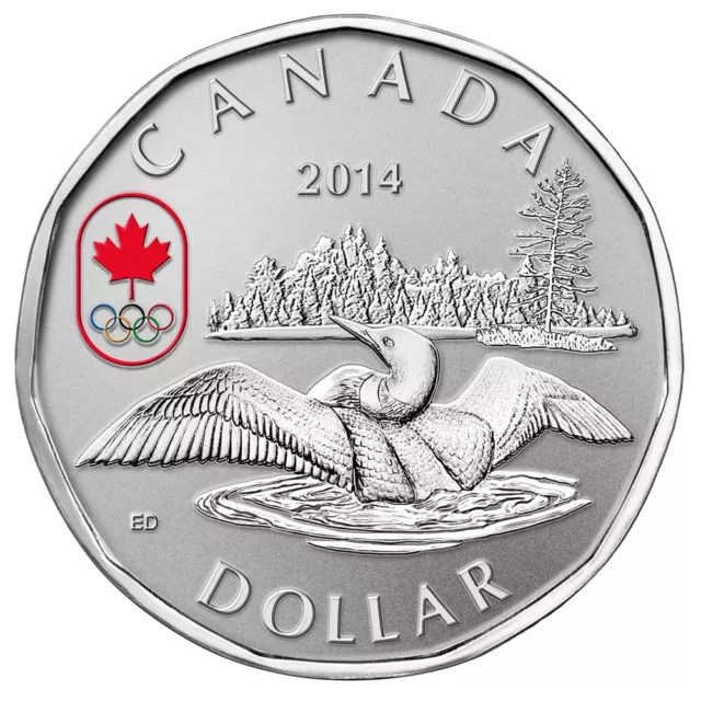 2014 Canada $1 Fine Silver Lucky Loonie