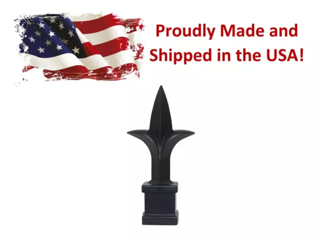 Black Plastic 1/2" or 3/4" Trident Spear Finial Fence Topper