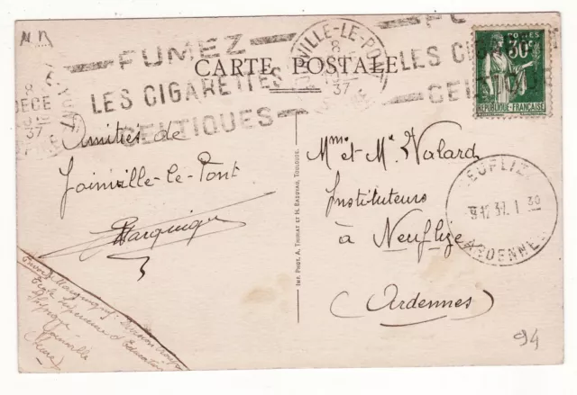 CPA 94 JOINVILLE le BRIDGE Ecole Normale de Gymnastics et d'Fencing card rare 2