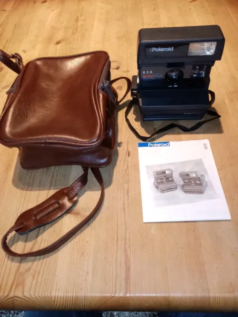 Polaroid 636 Autofocus Kamera Camera Sofortbildkamera mit Umhängetasche