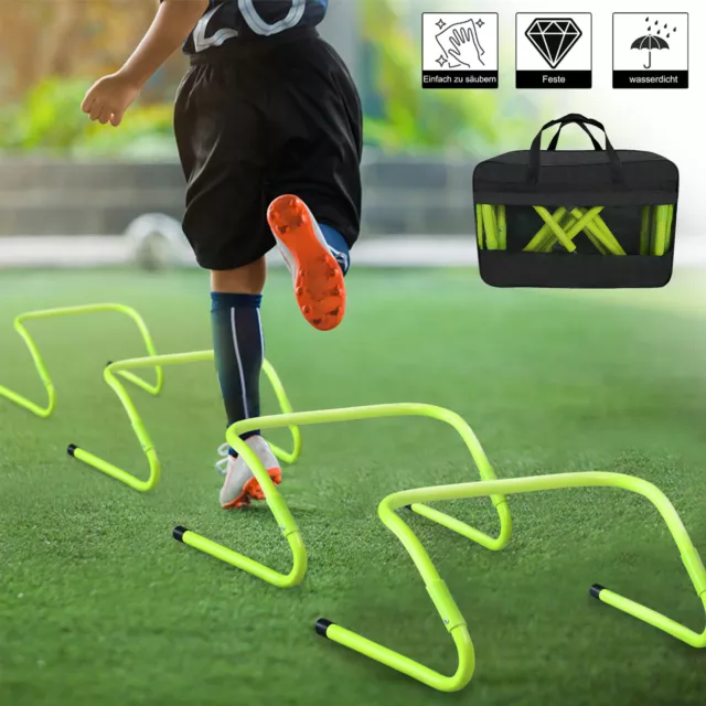 Obstáculos de entrenamiento obstáculos ajustables 6 piezas obstáculo salto niños fútbol agility
