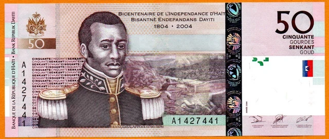 Haiti UNC Note 50 Gourdes 2004 - 2019 P-274 (Low Shipping)