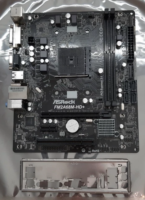 ASROCK FM2A68M-HD+ SOCKET FM2+ Micro ATX DDR3 Motherboard with I/O ...