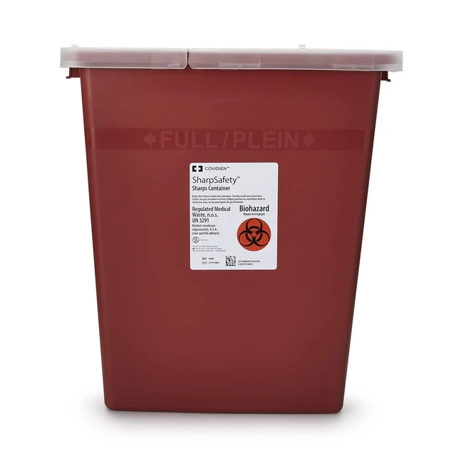 Kendall Sharps Container 8 Gallon Red - Model 8980