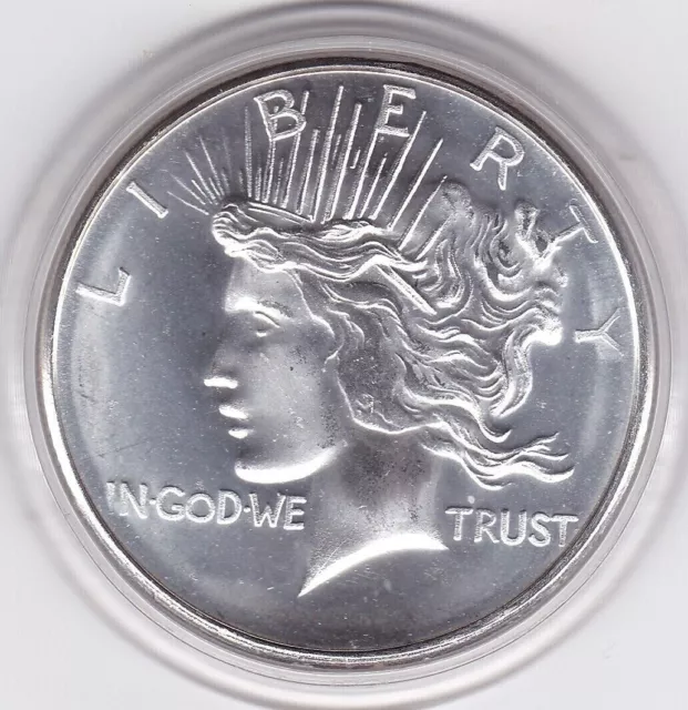Peace Dollar Design- 1 troy ounce .999 fine silver round