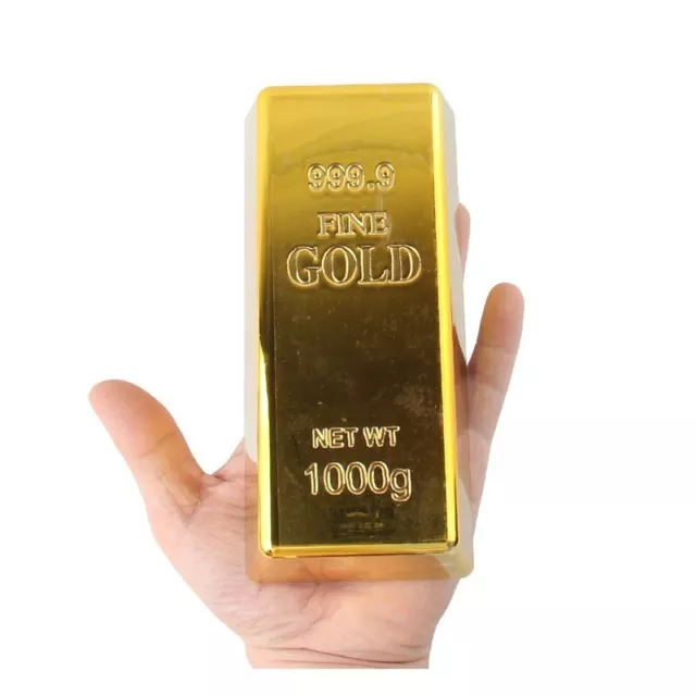 Fake Gold Bar Golden Bullion Bar Simulation Decoration Gold Bricks Toy Prop coin