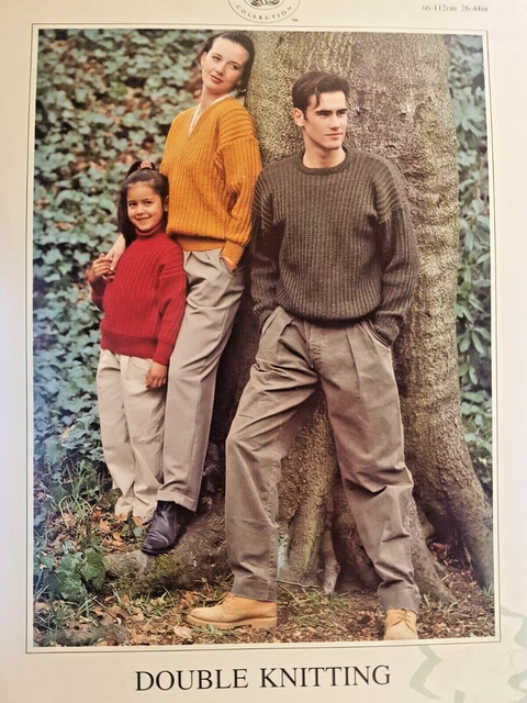 Strickmuster**Damen/Herren/Kinder Familienpullover**Crew/Schildkröte oder V-Ausschnitt