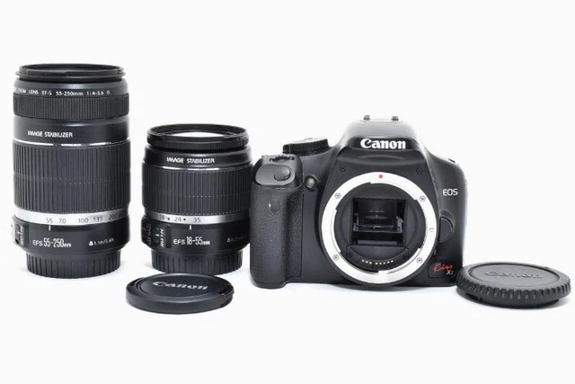 EOS KISS X2 Digital Camera EF-S 18-55mm 55-250mm IS Lens Canon
