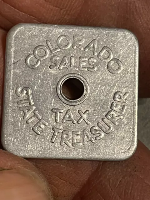 Depression Era Colorado 2 Mill Square Aluminum Tax Tokens