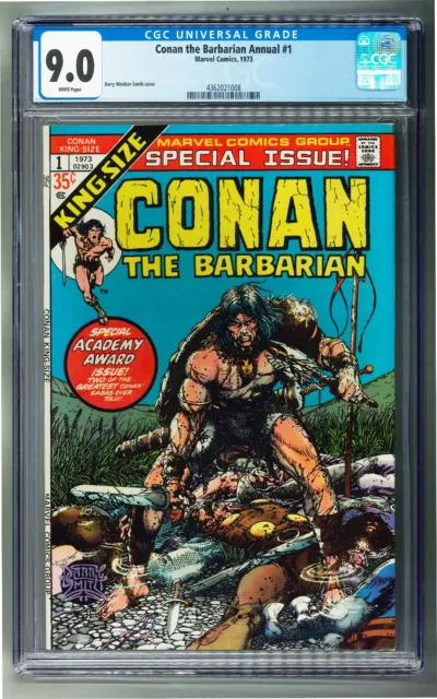 Conan the Barbarian, Annual # 1, CGC 9.0 (VF/NM). White pgs. Barry Windsor-Smith