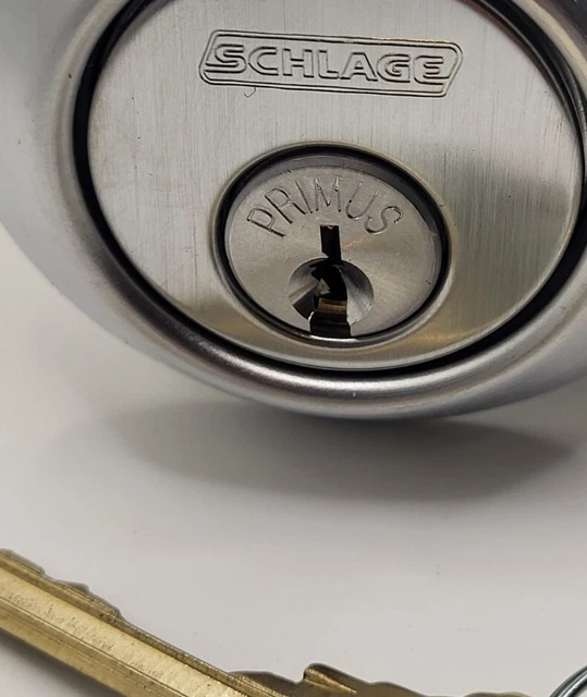 GRADE 1 DOUBLE Cylinder Deadbolt W/Schlage Primus High Security, Comes