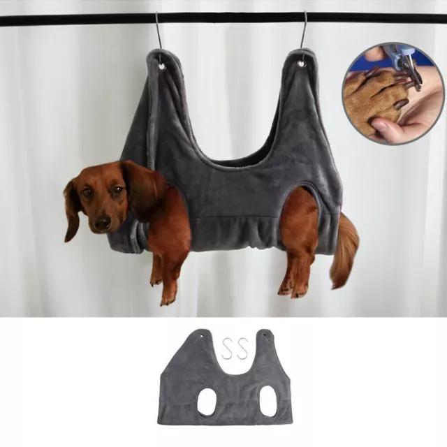 Dog/Cat Hammock Helper Grooming Restraint Bag Harness for Bathing Wash Nail Clip