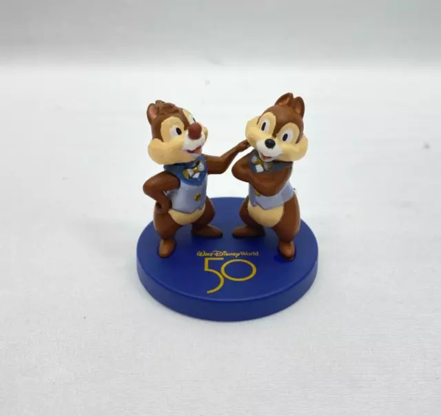 Chip N Dale Figurine 50th Anniversary Statue Disney World Parks Cake topper