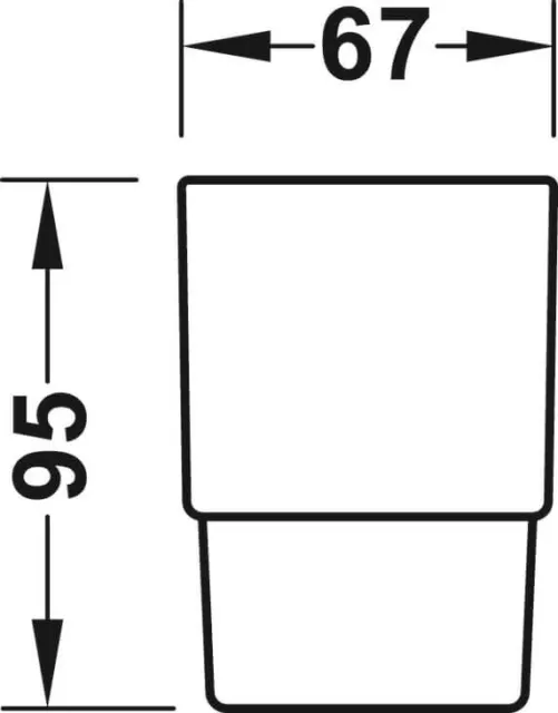 Häfele Porta Spazzolino di Vetro Ø 67 MM da Denti Supporto Bagno Tazza 200 ML 2