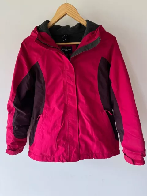 Lands End Girls Anorak Coat Jacket Purple And Pink Age  12-13 Years