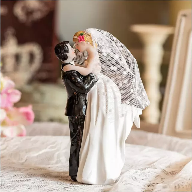 Modern Wedding Cake Toppers Bride and Groom Handmade Figurine for Decoration, Ru
