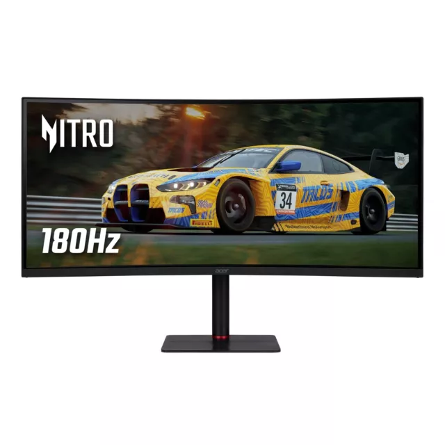 Acer Nitro XV345CURV3 34" WQHD 180Hz FreeSync USB-C Curved Gaming M UM.CX5EE.304