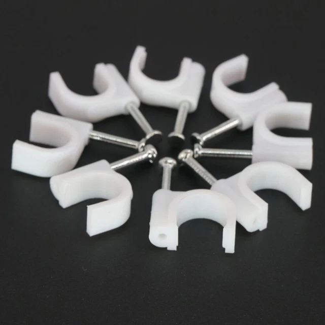 200 pz clip cavo elettrico clip coassiale fissaggio unghie