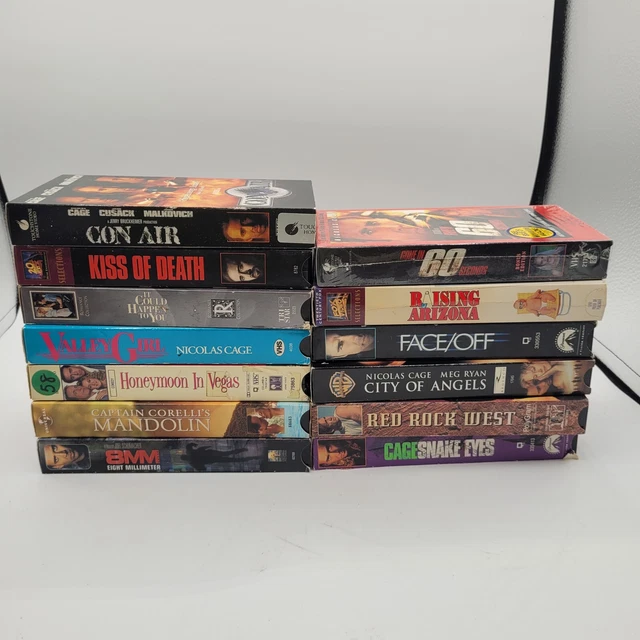 NICHOLAS CAGE VHS Movie Lot 13 Films Action & Adventure Films Con Air