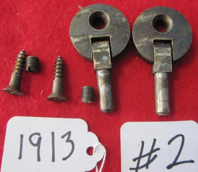 Singer Sewing Machine To Cabinet To Machine Hinges  & Screws  1913  #2