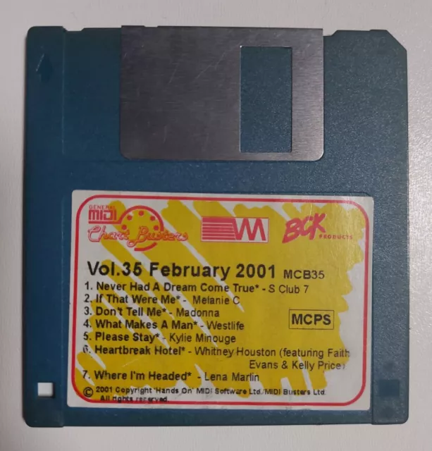 Midi Files - Vol. 35 February 2001 - Midi Songs 2DD Floppy Disk