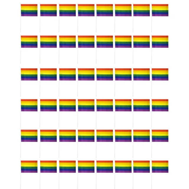 Rainbow Hand Waving Flag Gay Pride Parade Festival Lgbtq+ Party Fancy Dress Lot