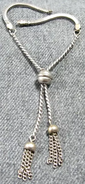 Antique machine age art deco sliding beads w/ tassel for jewelry make repurpose
