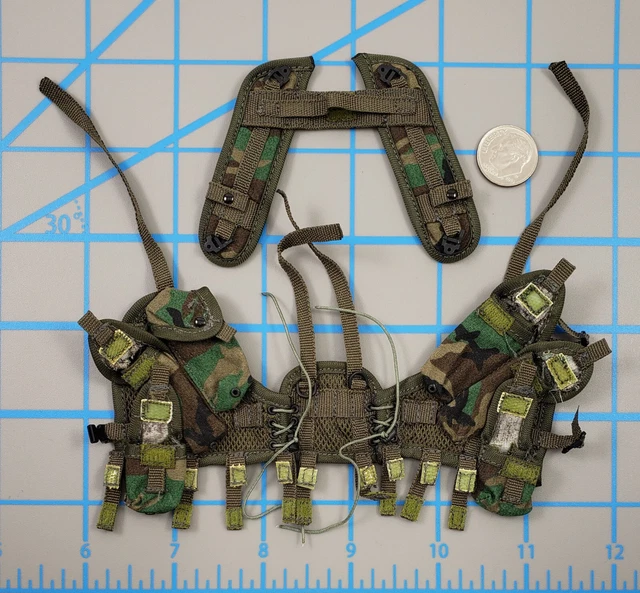 USED CHEST RIG 1/6 scale toys soldier dragon bbi 21st Joe dam vest 4.