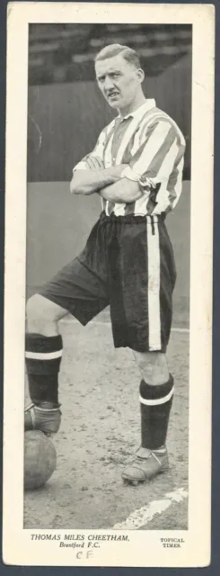 Topical Times Footballer 1938-Brentford-Thomas Miles Cheetham